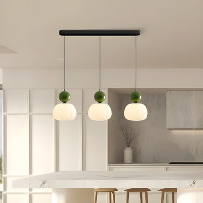 LumiPumpkin Light – Moderne Cremefarbene Pendelleuchte im Kürbis-Design