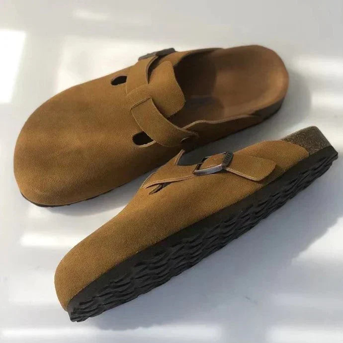 Wildleder-Loafer mit Schnalle für Unisex
