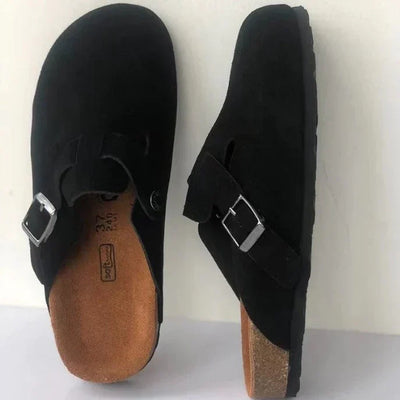 Wildleder-Loafer mit Schnalle für Unisex