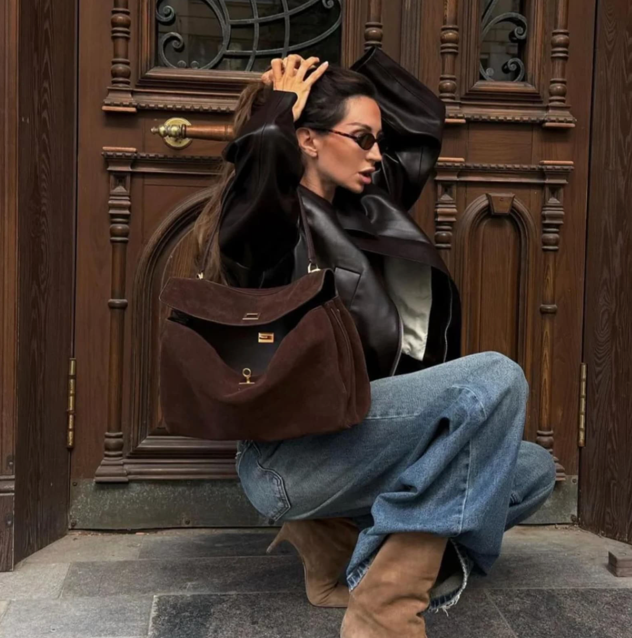 Luxuriöse vegane Leder Tote Bag