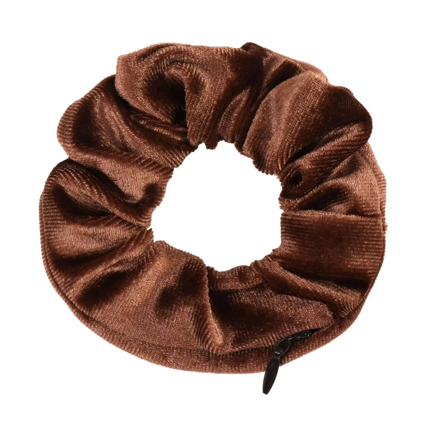 Velvet Scrunchies With Pocket Zipper Hair Ties for Women Hidden Hair Scrunchie Ponytail Holder Elastic Bands Gift for Friend