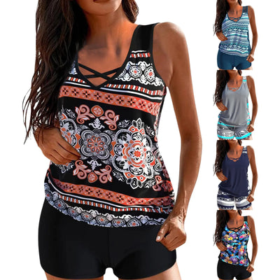 Stilvolles geometrisches Tankini-Set