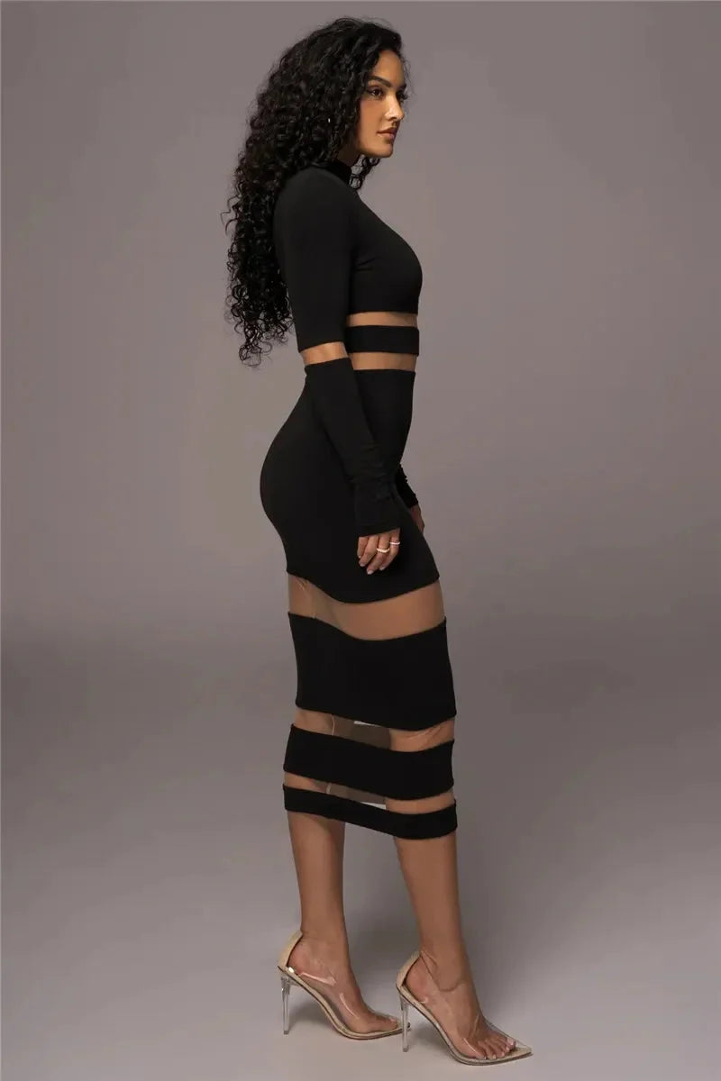 Kleid mit Cut Outs und markanten Akzenten für Frauen