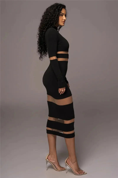 Kleid mit Cut Outs und markanten Akzenten für Frauen