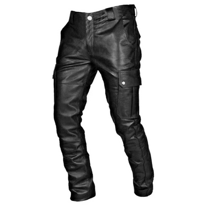 Herren Bikerhose Schwarz mit Cargotaschen – Stilvolle Motorhose für Freizeit und Motorradtouren