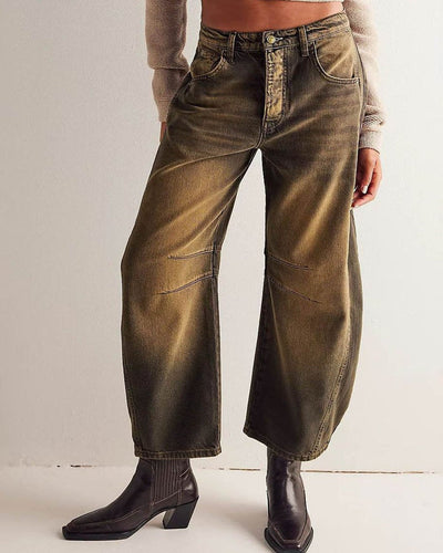 Sophie - Mid Rise Damen-Weitbeinjeans mit 4-Taschen-Design