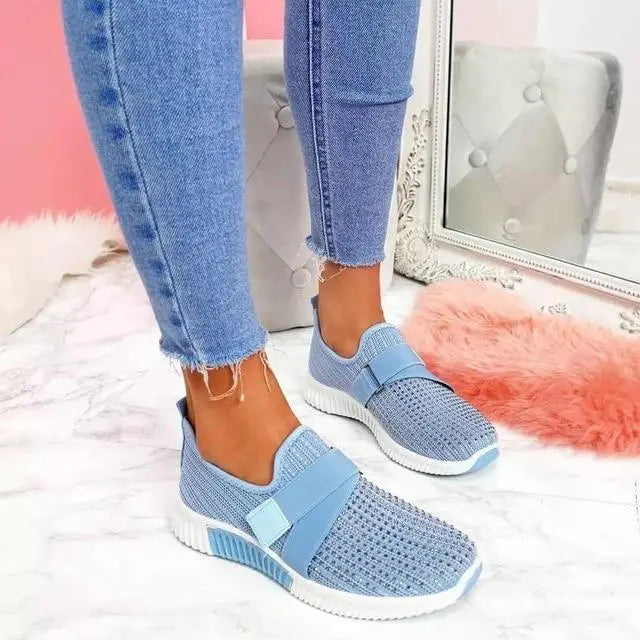 Maximia – Bequeme Slip-On-Klettverschluss Sneakers für Frauen