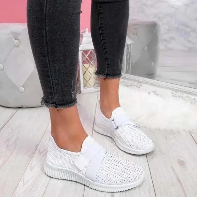 Maximia – Bequeme Slip-On-Klettverschluss Sneakers für Frauen