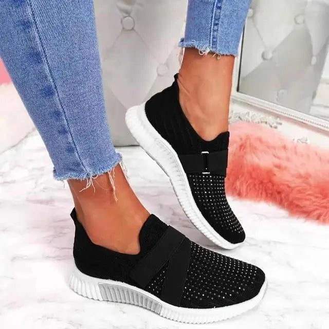 Maximia – Bequeme Slip-On-Klettverschluss Sneakers für Frauen