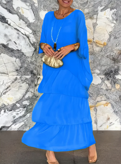 Irmgard® | Lockeres Maxikleid mit Rundhalsausschnitt