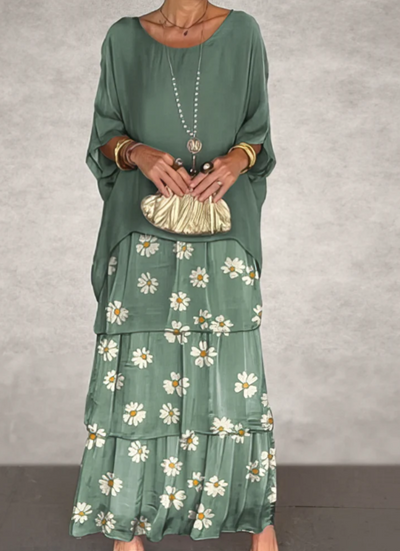 Irmgard® | Lockeres Maxikleid mit Rundhalsausschnitt