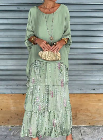 Irmgard® | Lockeres Maxikleid mit Rundhalsausschnitt