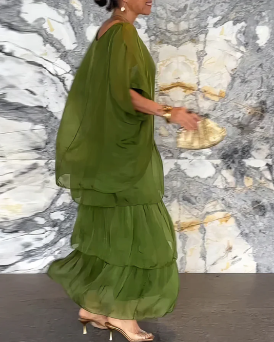 Irmgard® | Lockeres Maxikleid mit Rundhalsausschnitt