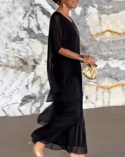 Irmgard® | Lockeres Maxikleid mit Rundhalsausschnitt