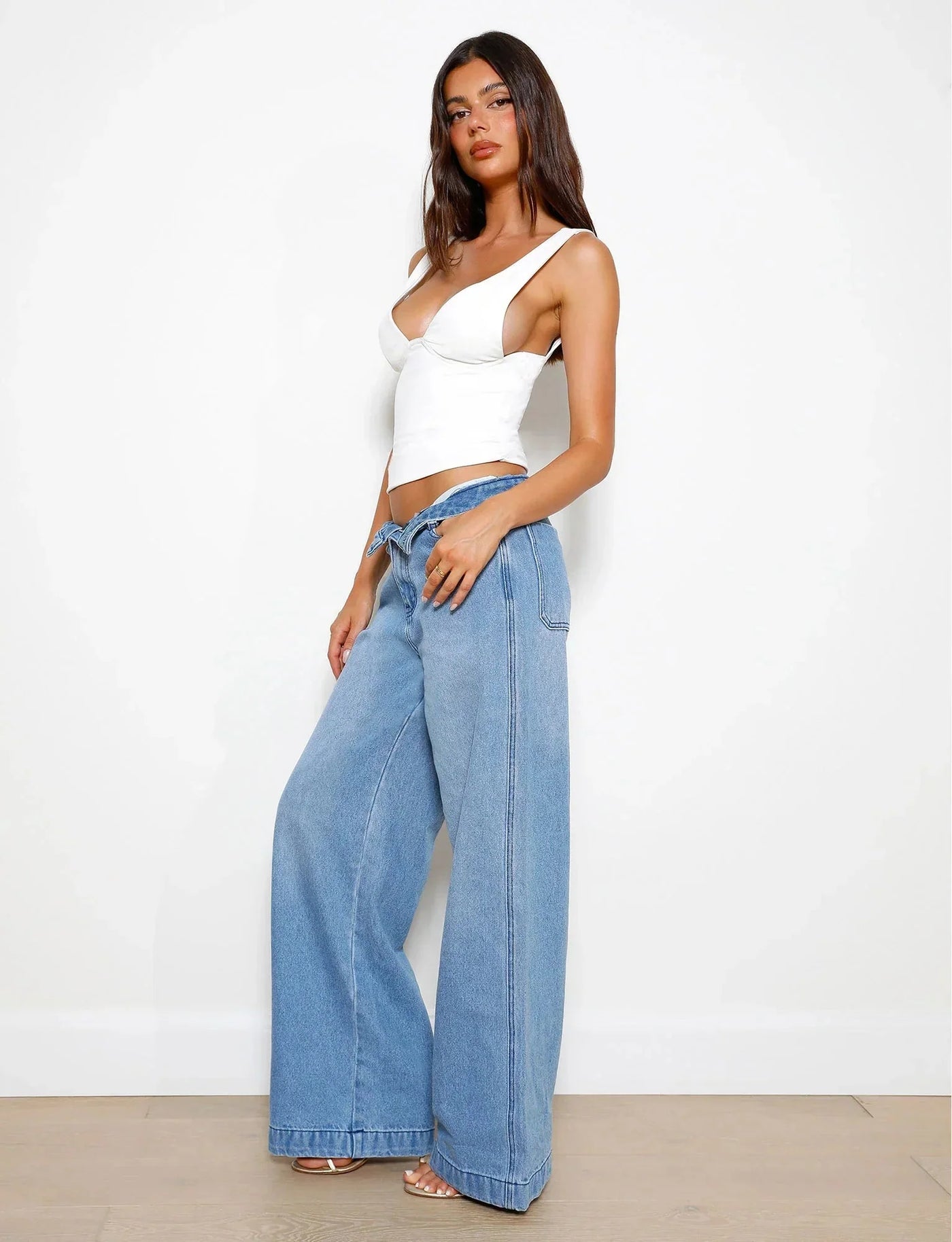 Lockere High Waisted Jeans für Frauen