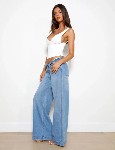 Lockere High Waisted Jeans für Frauen