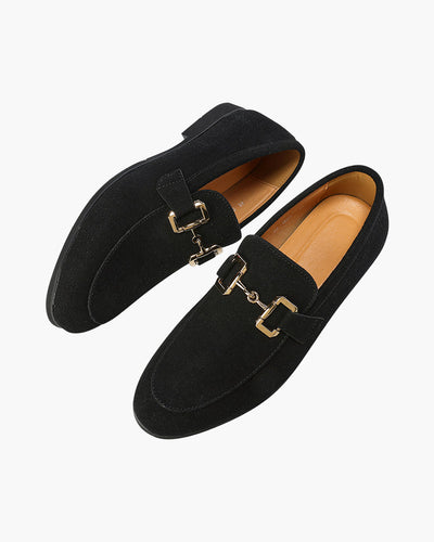 Elias | Lässig Herren-Loafer aus Wildleder mit edlem Metall-Detail