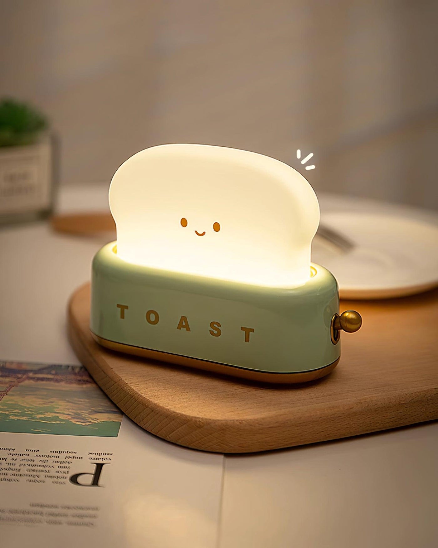 GlowToast Lampe – Tragbare Brot-Toast Cartoon LED Nachtlampe