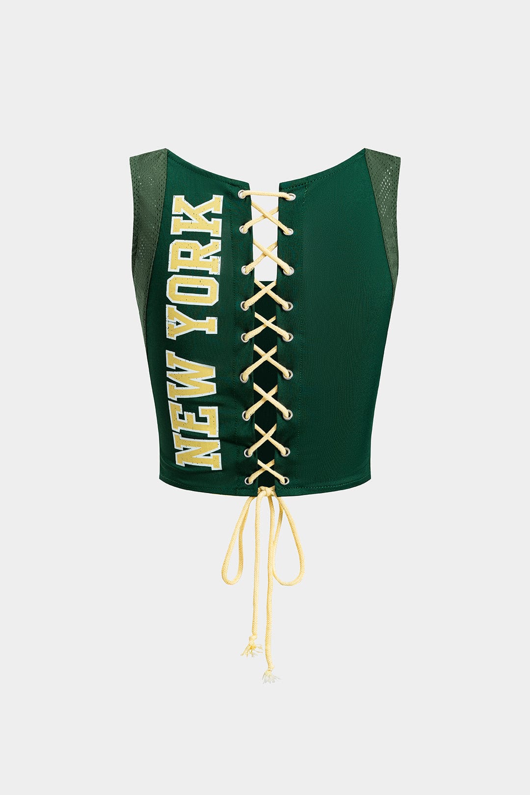 Lucinda | Retro Stil Number 75 Sportliches Crop-Top mit Schnürung hinten