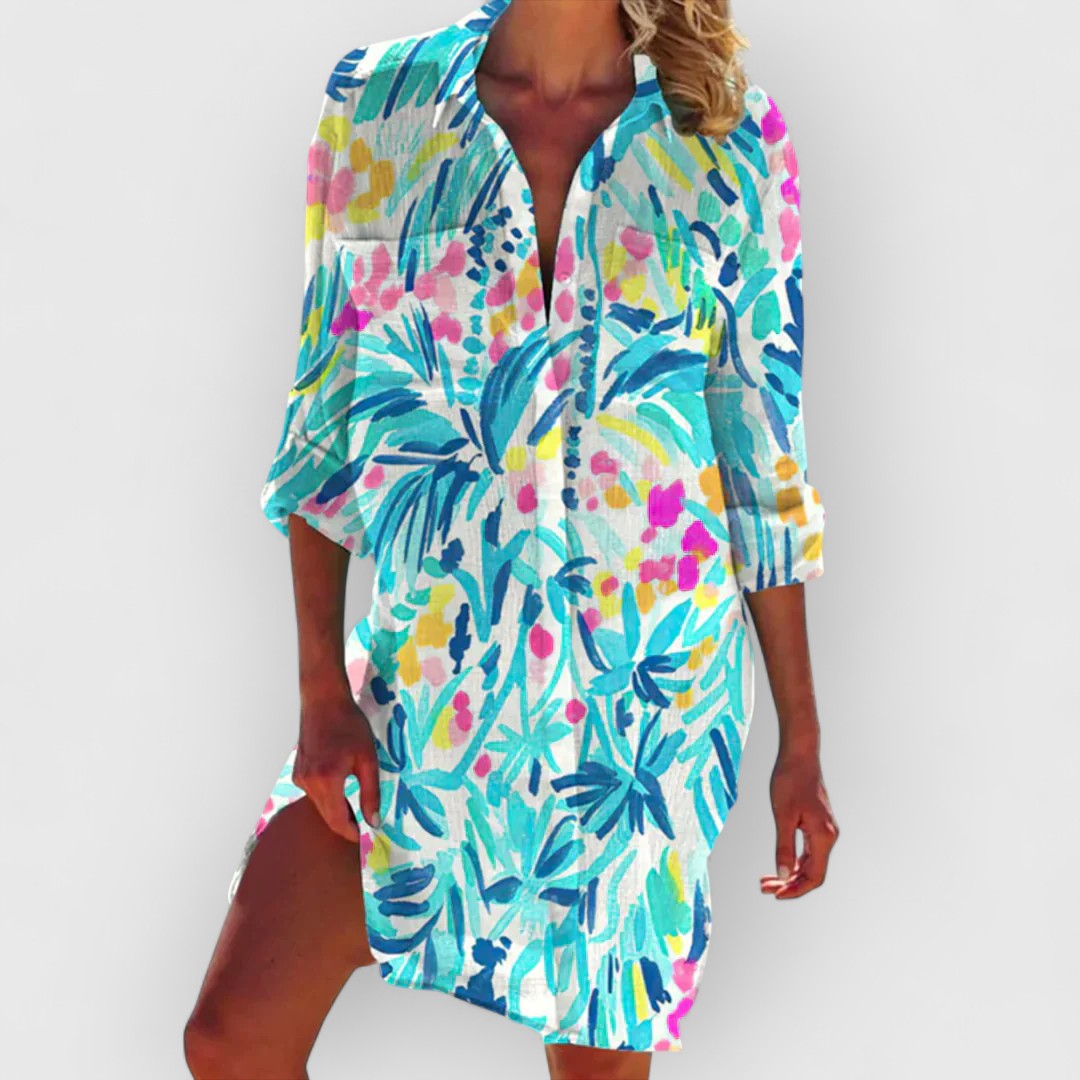 Violet | Farbenfrohes Kleid aus edlen Materialien