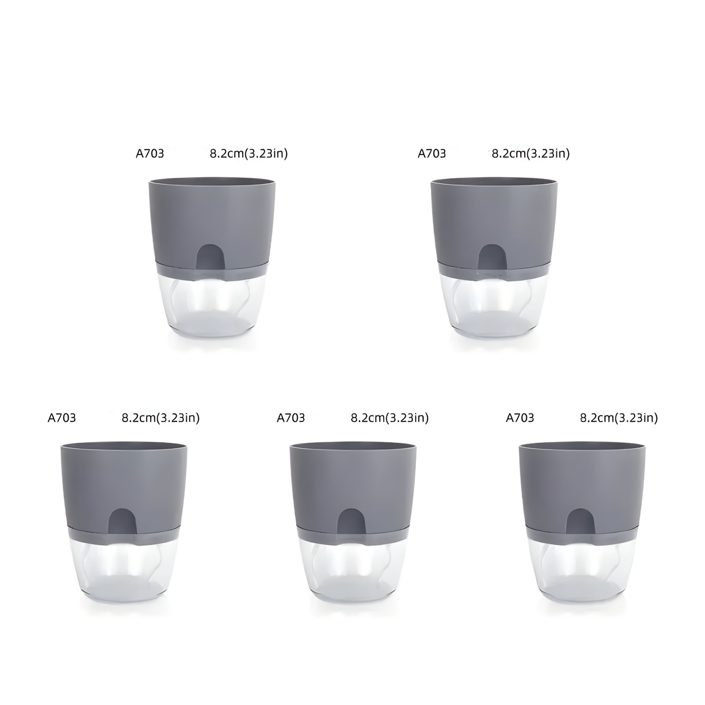 CrystalFlow Topf – Transparenter Selbstbewässernder Blumentopf