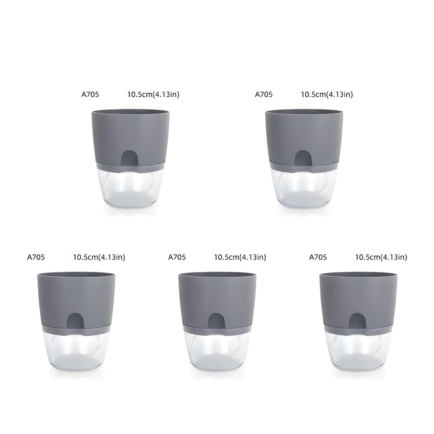 CrystalFlow Topf – Transparenter Selbstbewässernder Blumentopf