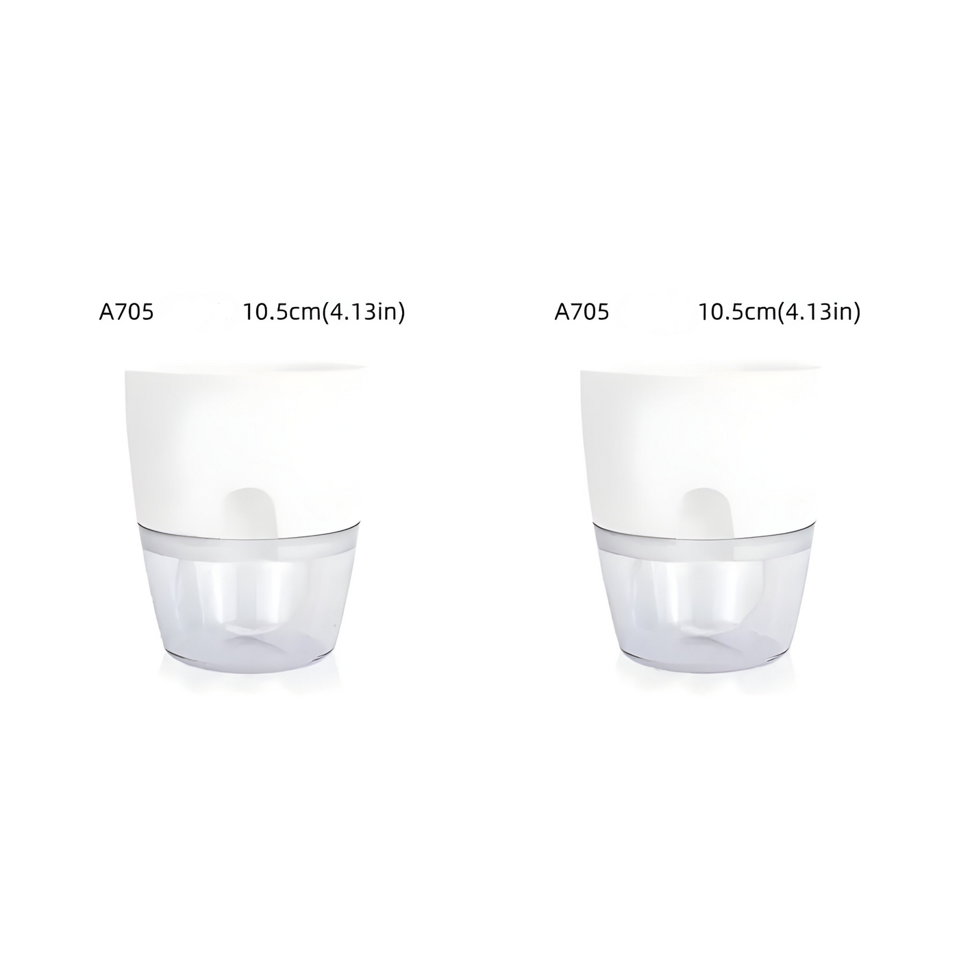 CrystalFlow Topf – Transparenter Selbstbewässernder Blumentopf