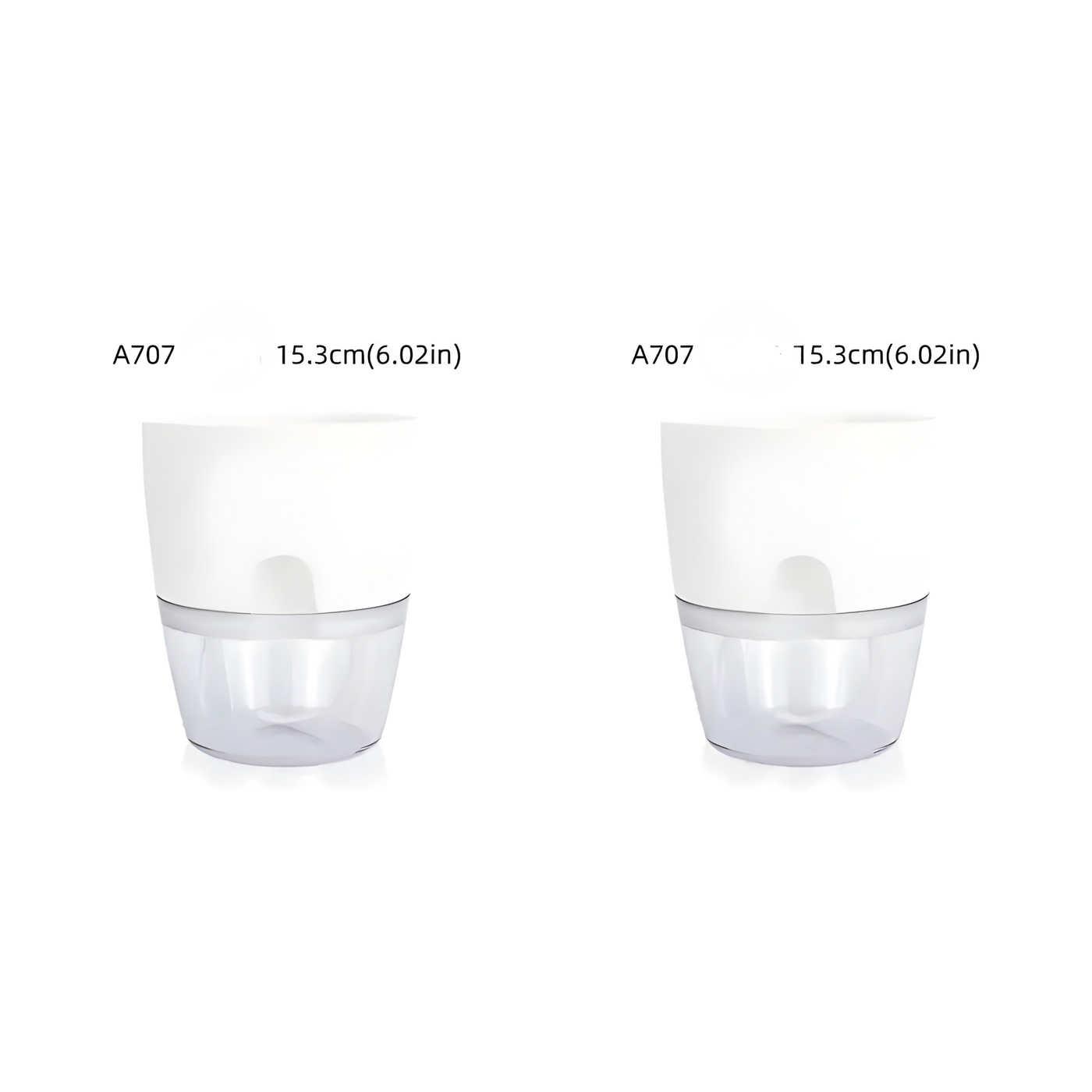 CrystalFlow Topf – Transparenter Selbstbewässernder Blumentopf