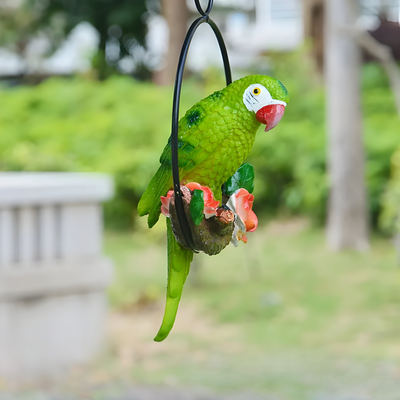 ParrotWhisper Dekor - Dekorative Papagei Baum Statue zum Hängen