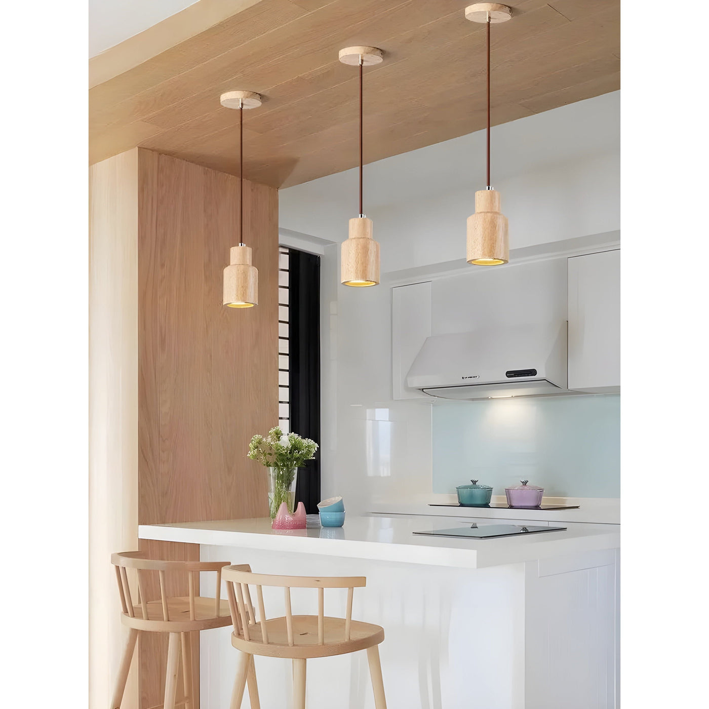 LuxeTrail Light - Skandinavische Hölzernes Pendelleuchte