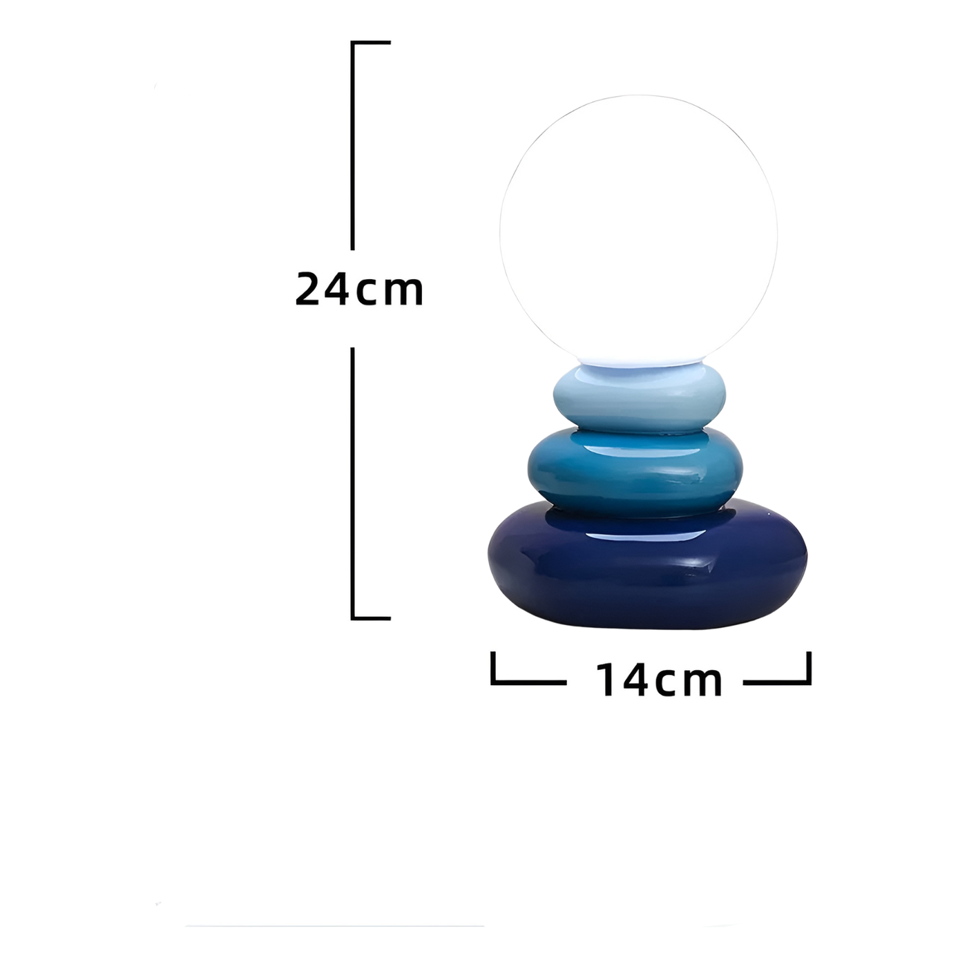 LayeredLumi Lampe - Skandinavische, farbenfrohe, gestapelte Tischlampe