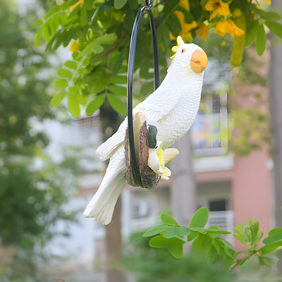 ParrotWhisper Dekor - Dekorative Papagei Baum Statue zum Hängen