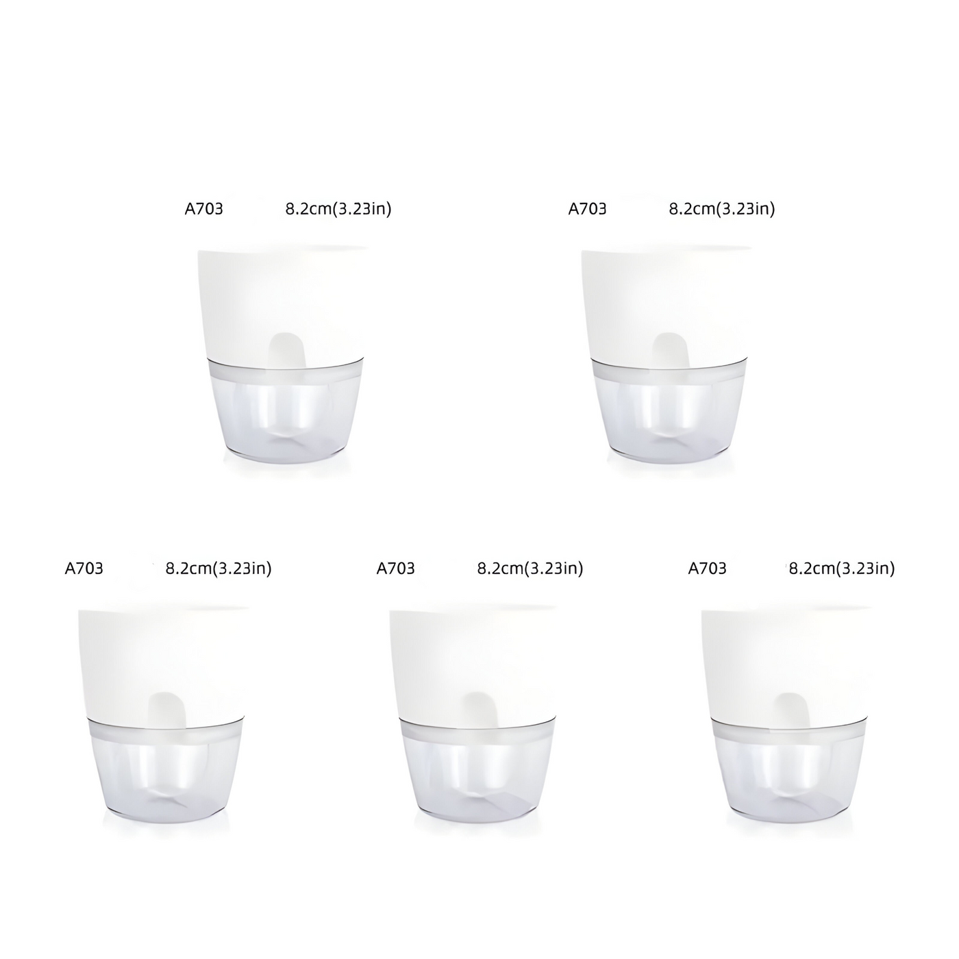 CrystalFlow Topf – Transparenter Selbstbewässernder Blumentopf