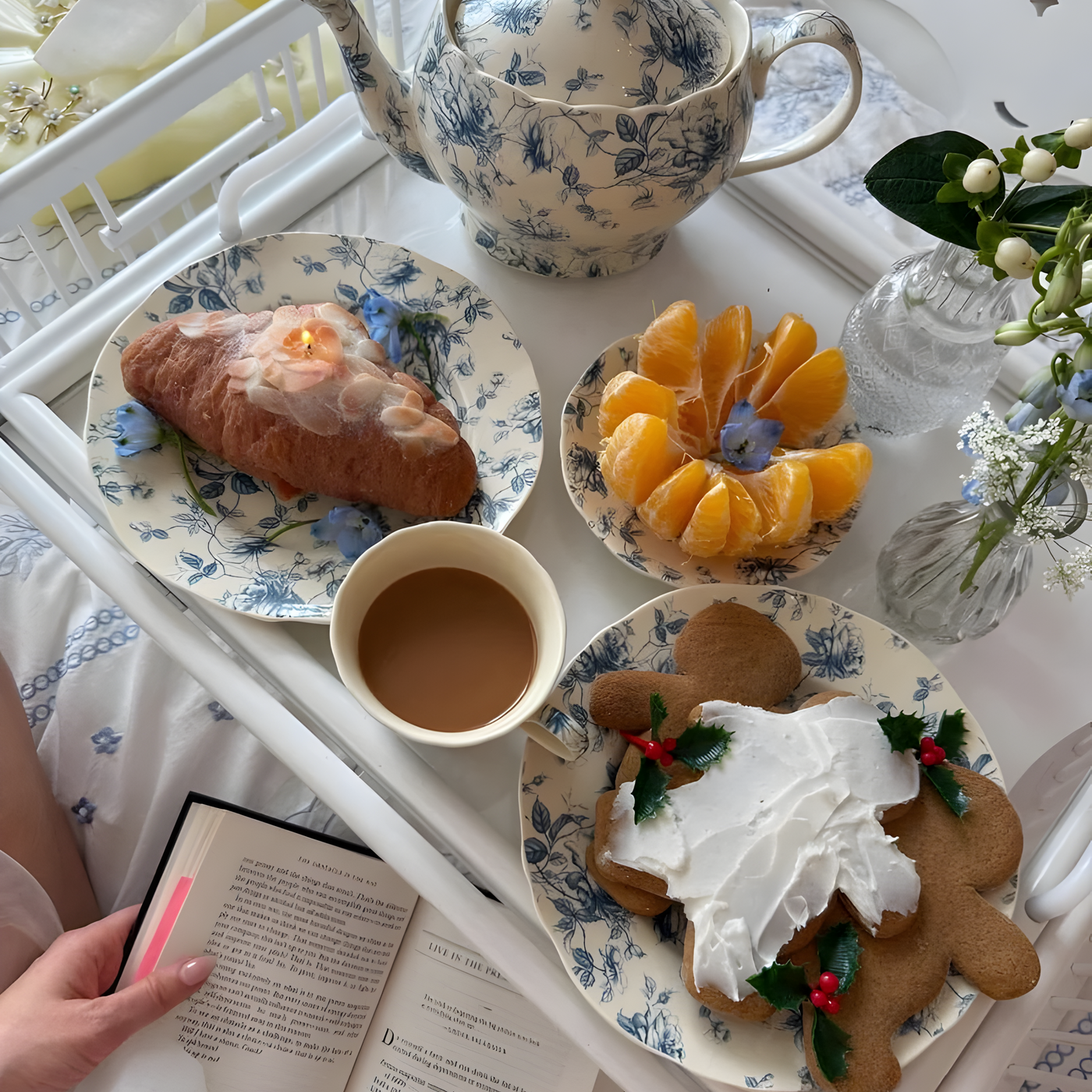 CloudRuffle Bedding - Bestickte Rüschen-Bettwäscheset