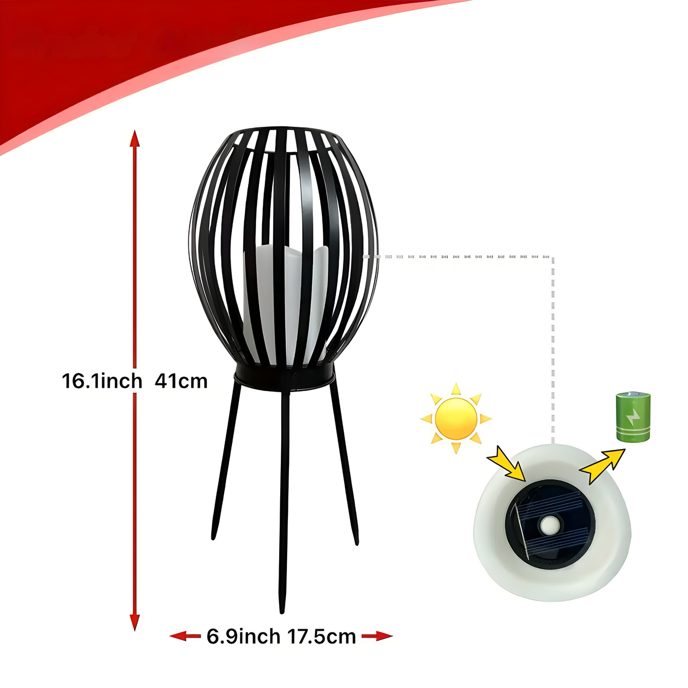 TwilightVault Light – Solarbetriebene Außen-Stehlampe