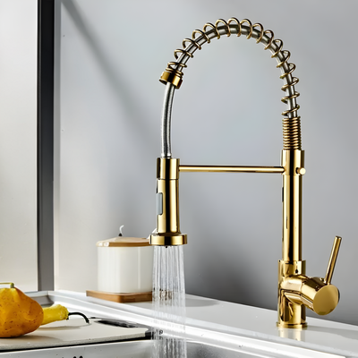 FlowNova - Multifunktionale Spültischarmatur (Gebürsteter Stahl)