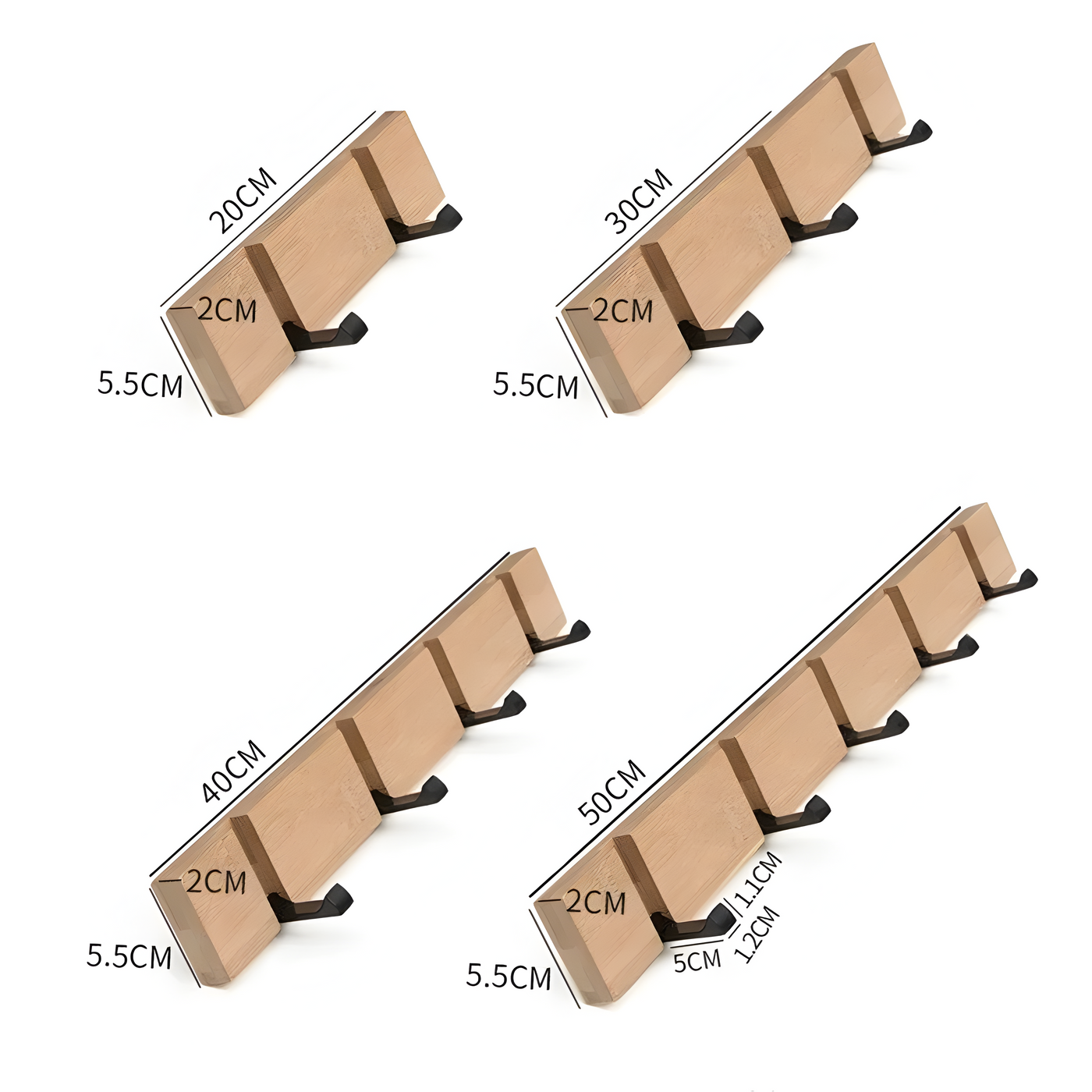 NordicHang Hook – Wandmontierter Holz-Badezimmerhaken