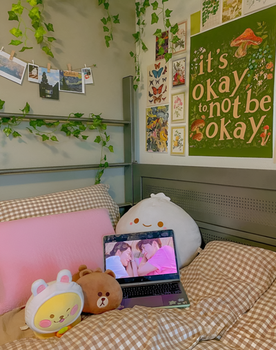 LunaVeil Bettwaren - Baumwolle Ginghan Stil Bettdecke Set