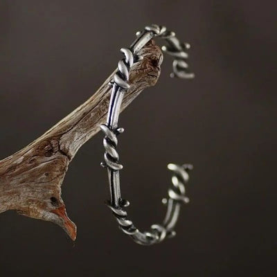 Sterling Silber Feder Manschettenarmband Für Damen