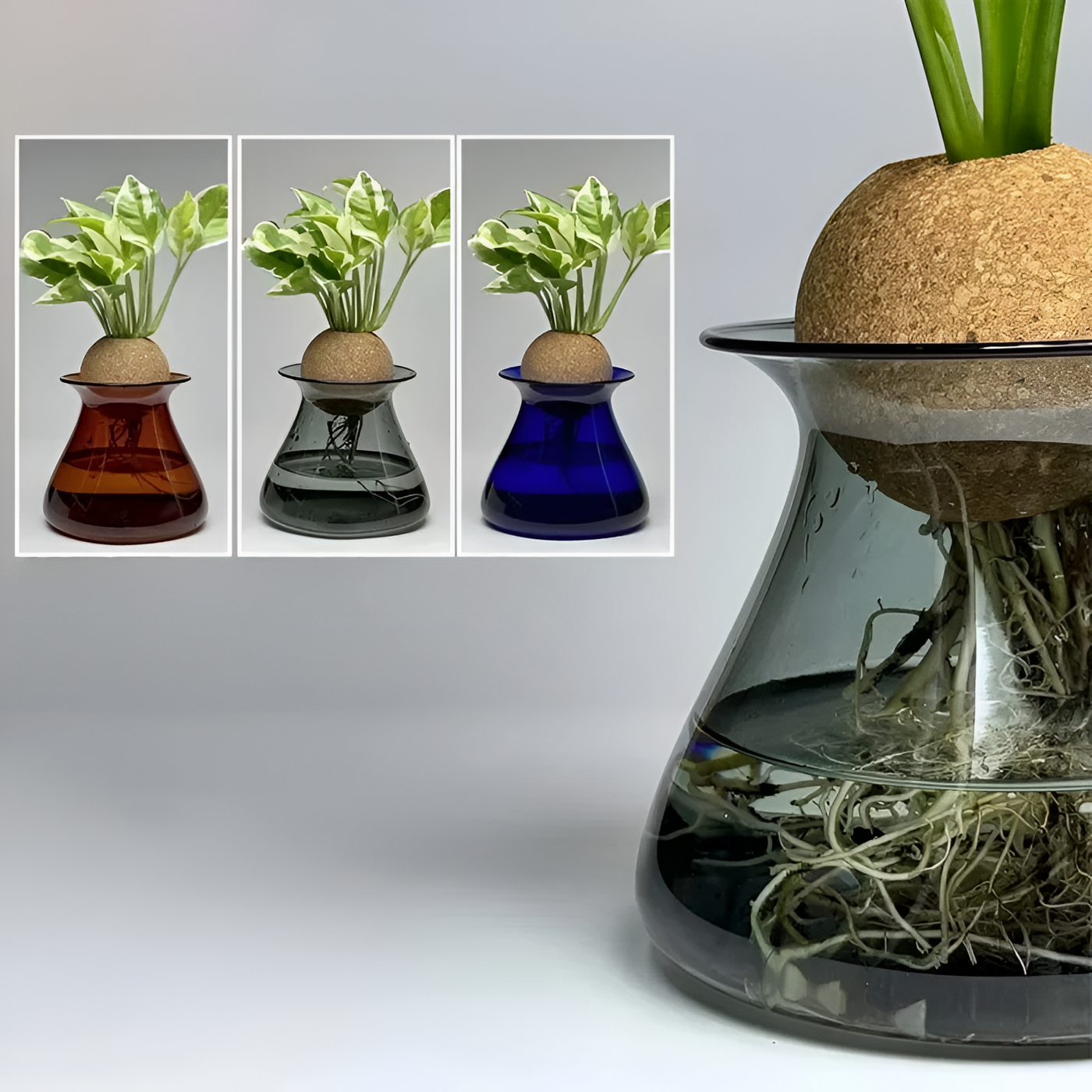 GlacierBloom Vase - Skandinavische Glas Tischvase