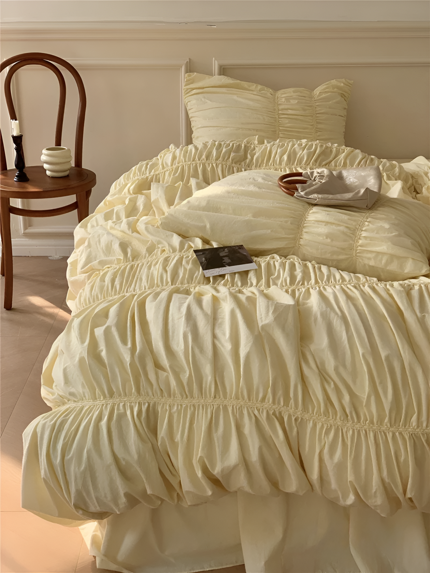 EtherealLuxe Bettwaren - Royal Beige Bettwäscheset