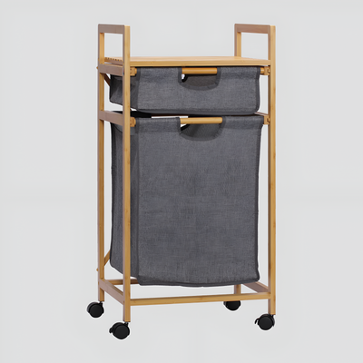 BambooEase Korb – Abnehmbarer Bambus-Wäschekorb