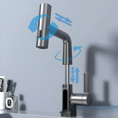 AquaForge - Dreistufiger Edelstahl Wasserhahn