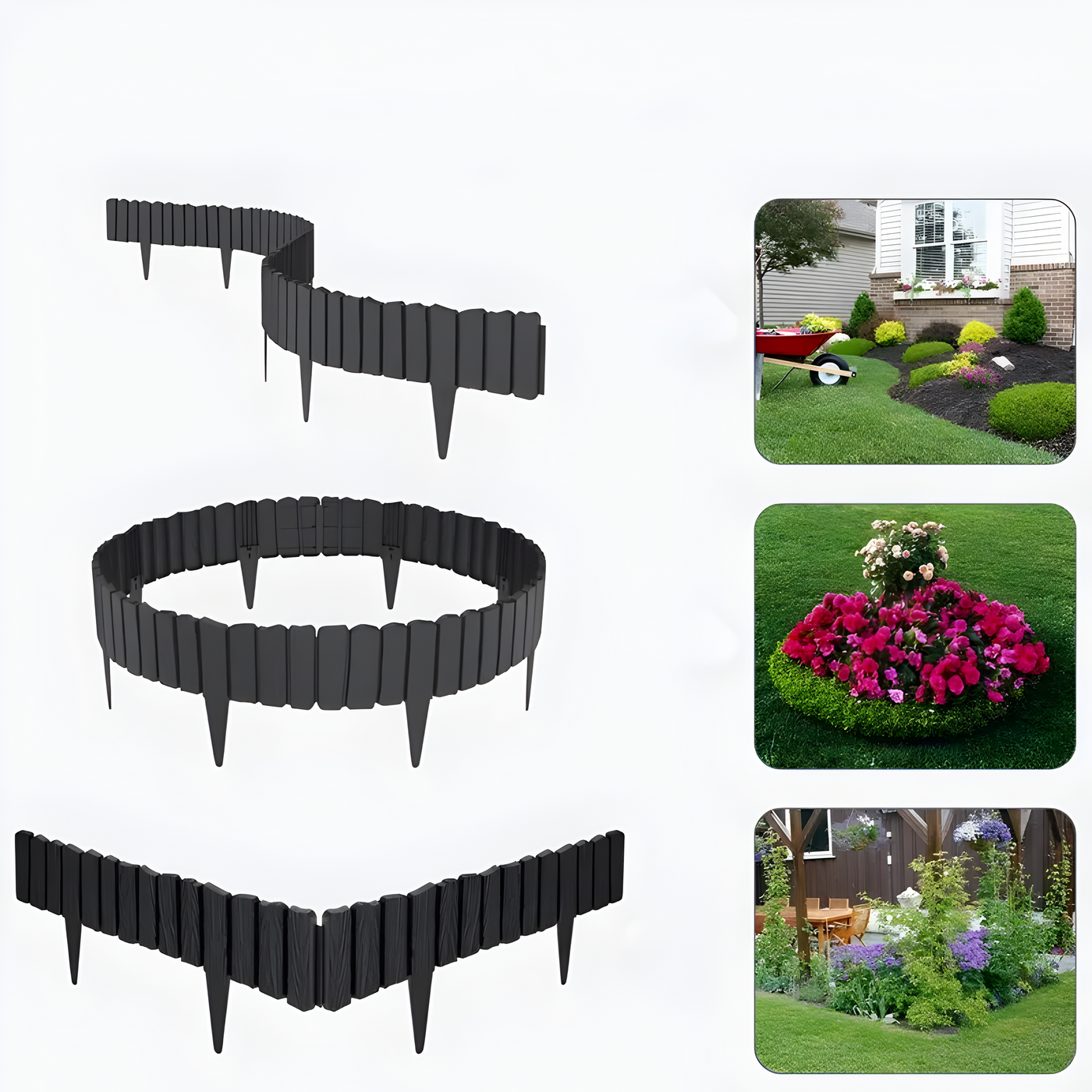 TerraEdge - Rasenkanten Kunststoff mit Stiften