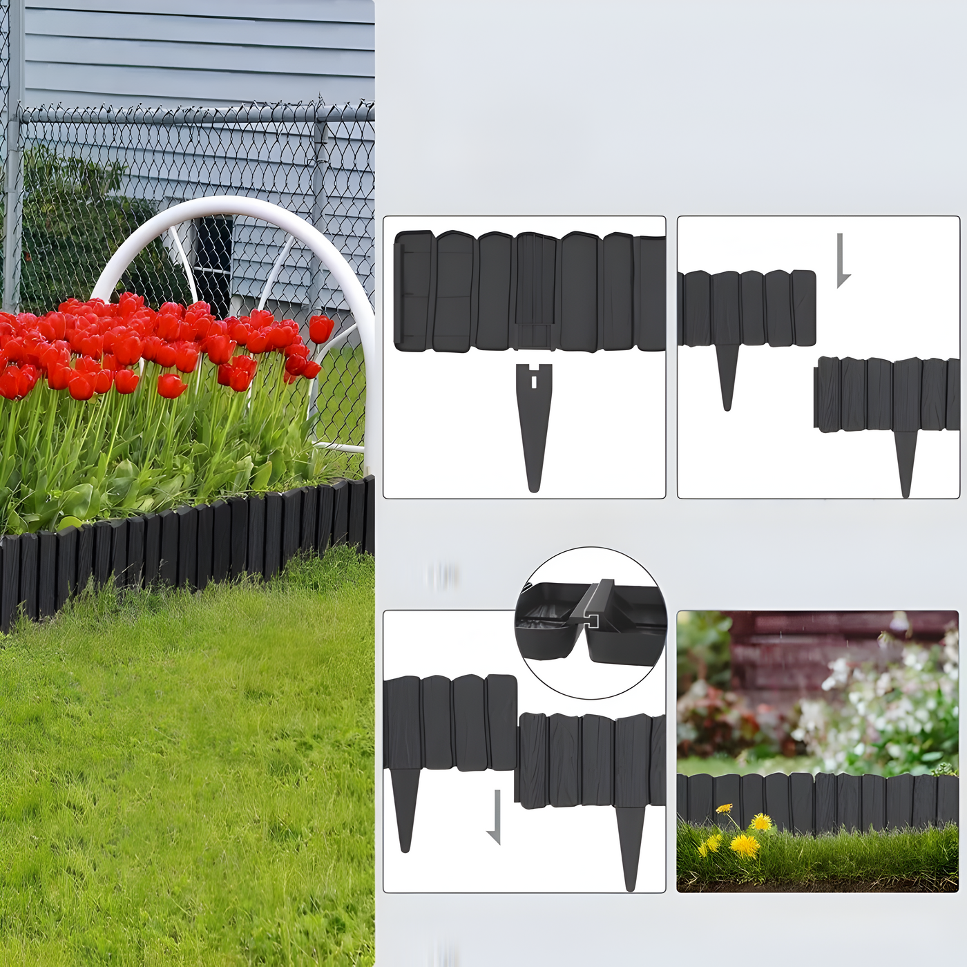 TerraEdge - Rasenkanten Kunststoff mit Stiften