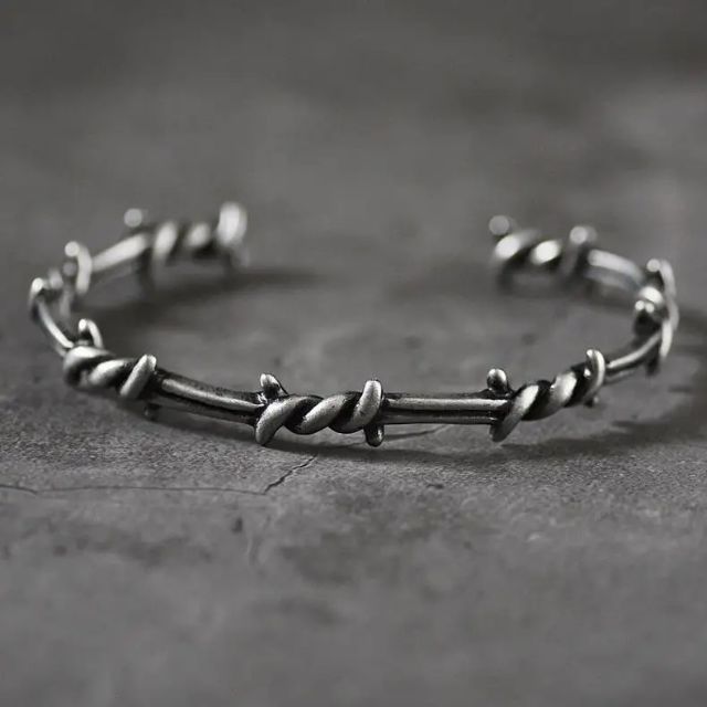 Sterling Silber Feder Manschettenarmband Für Damen