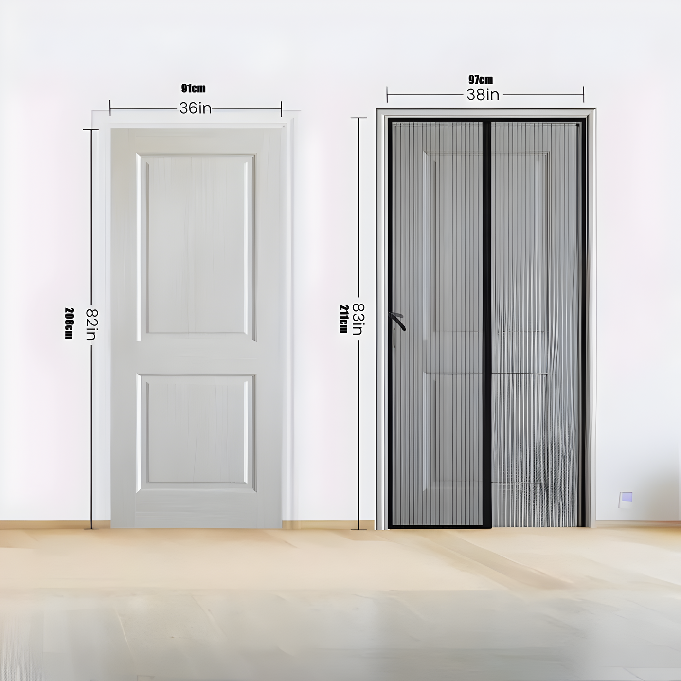 BreezeGuard Magnetisches Fliegengitter Tür – Selbstschließendes Magnetisches Fliegengitter