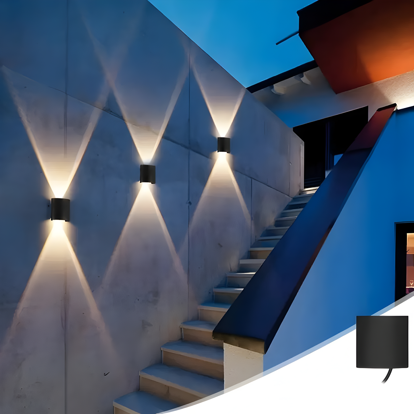 LumoStair - Minimalistische LED-Wandleuchte 3er-Set