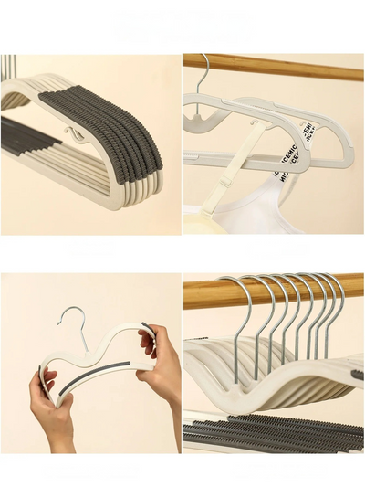 HangWise Hanger – Platzsparender Rutschfester Kleiderbügel aus Kunststoff