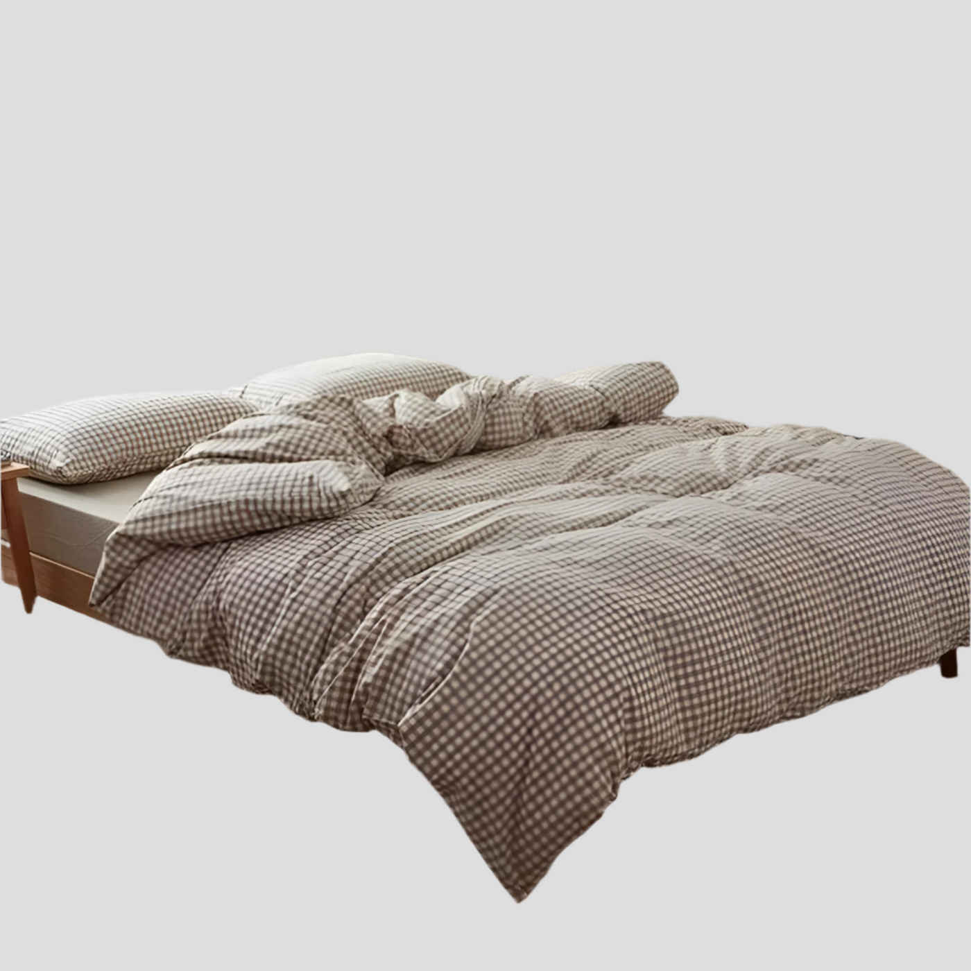 LunaVeil Bettwaren - Baumwolle Ginghan Stil Bettdecke Set